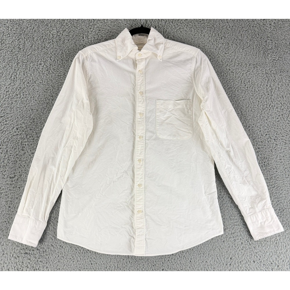 Suitsupply Shirt Mens 14.5 15 White Egyptian Cotton Testa Italy Slim Fit Dress